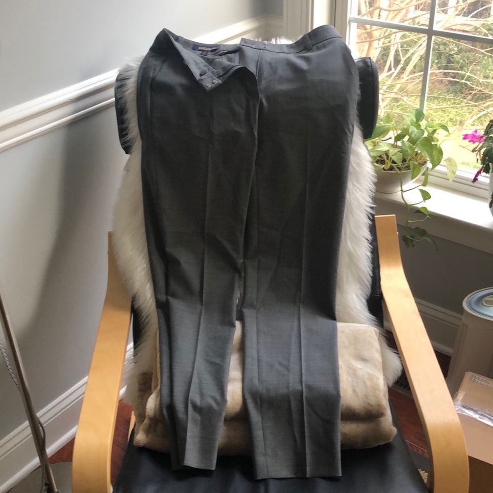 Brooks Brothers grey suit trousers Lucia fit